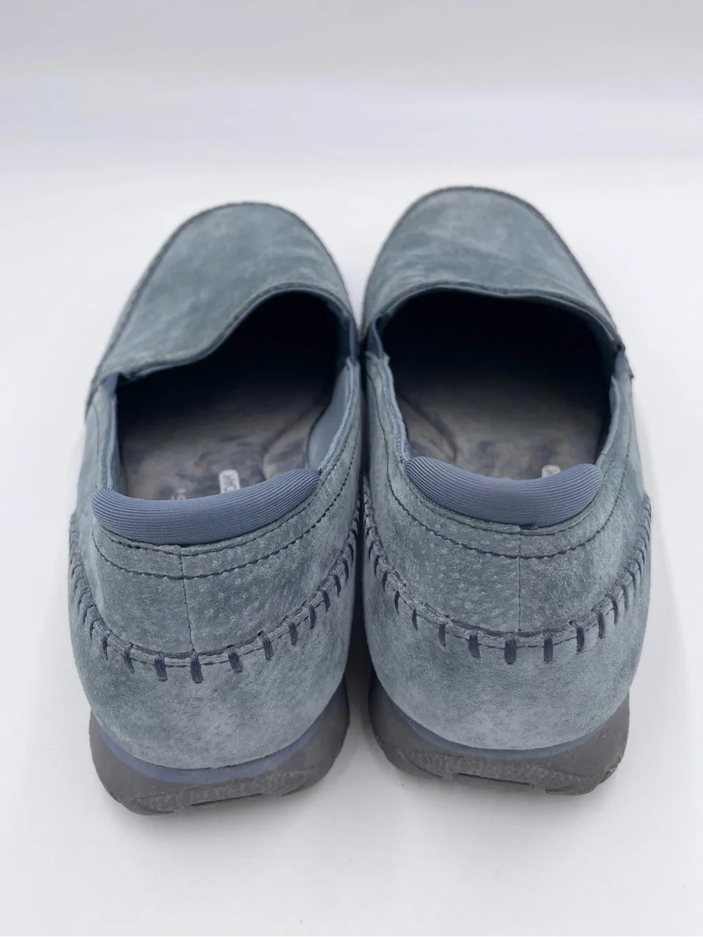 Skechers Women's Relaxed Fit Biker Alumni Slip On Shoes Size 8.5 Wide Blue Suede